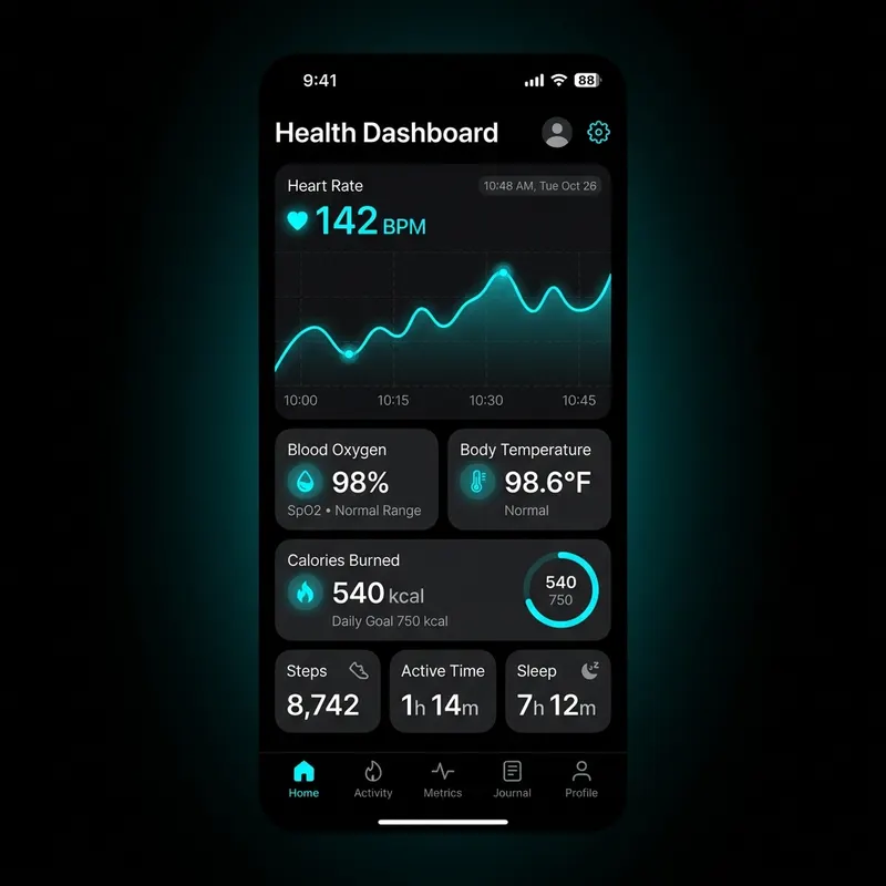 WearQuick app dashboard concept